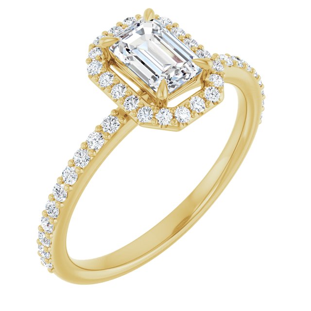 emerald-14K Yellow gold