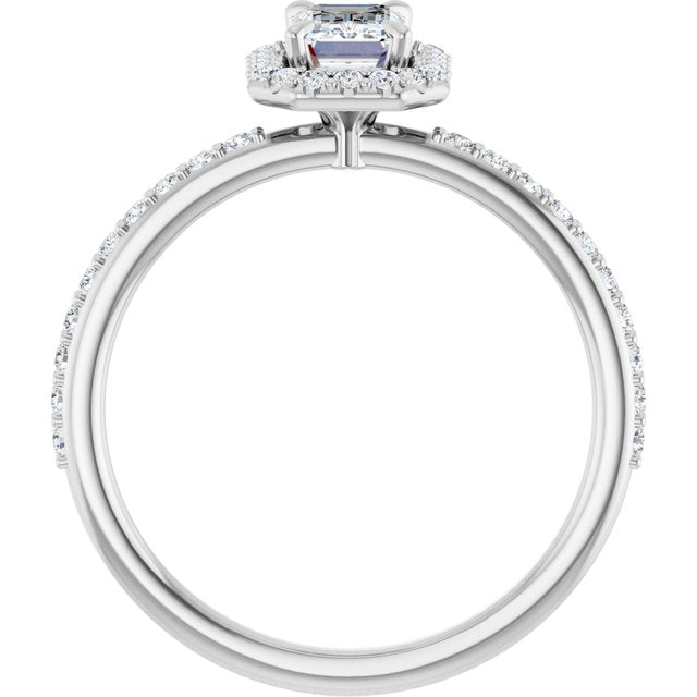 emerald-14K White gold