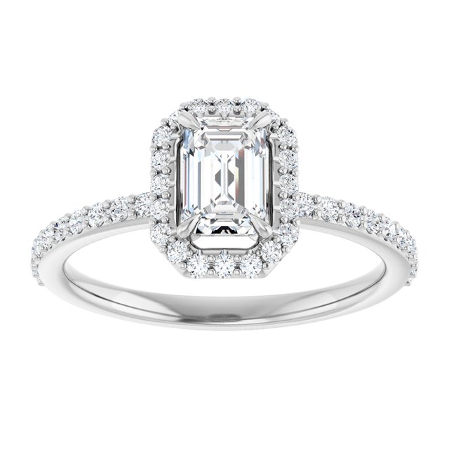 emerald-14K White gold