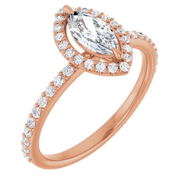 marquise-10K Rose gold