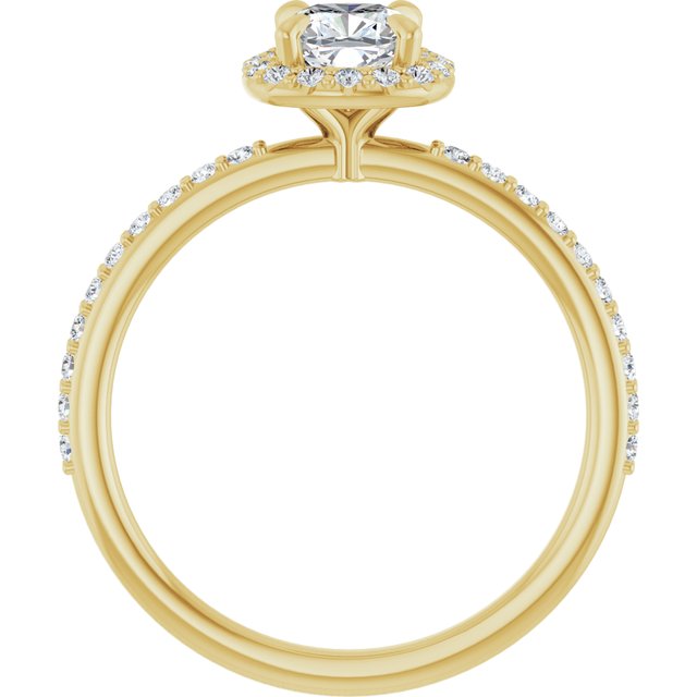 cushion-14K Yellow gold