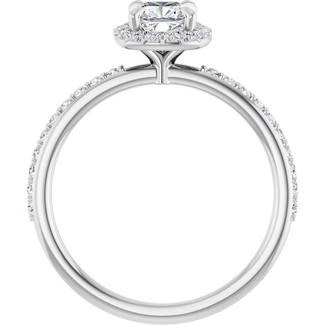 cushion-10K White gold