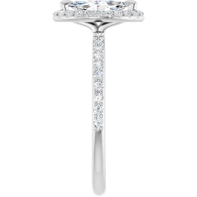 marquise-10K White gold