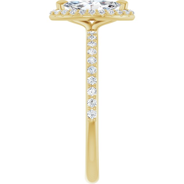 marquise-10K Yellow gold
