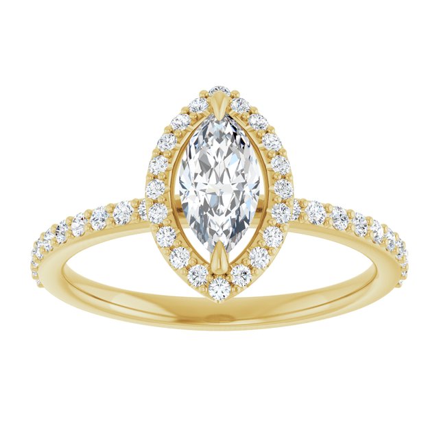 marquise-14K Yellow gold