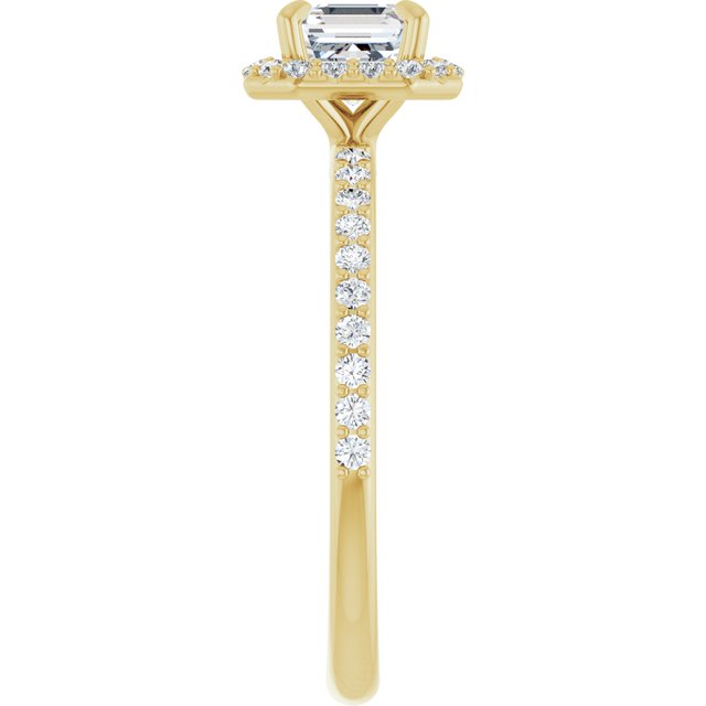 asscher-10K Yellow gold