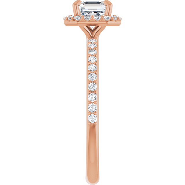 asscher-18K Rose gold