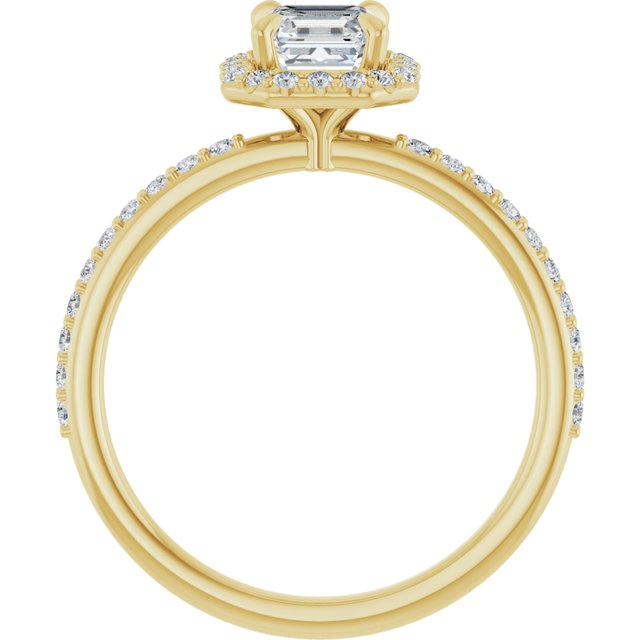 asscher-10K Yellow gold