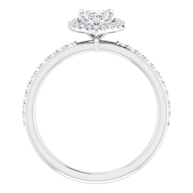 heart-14K White gold
