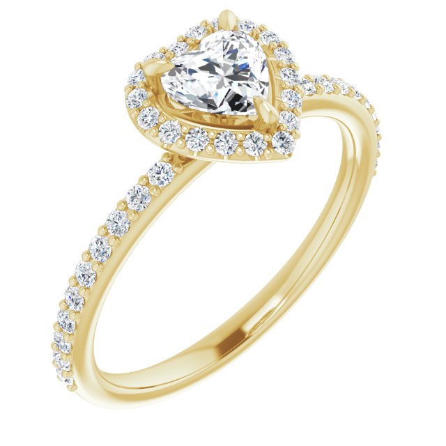 heart-10K Yellow gold