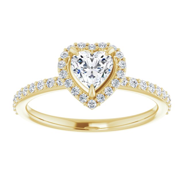 heart-10K Yellow gold