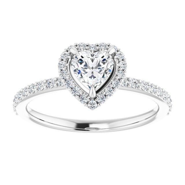 heart-14K White gold
