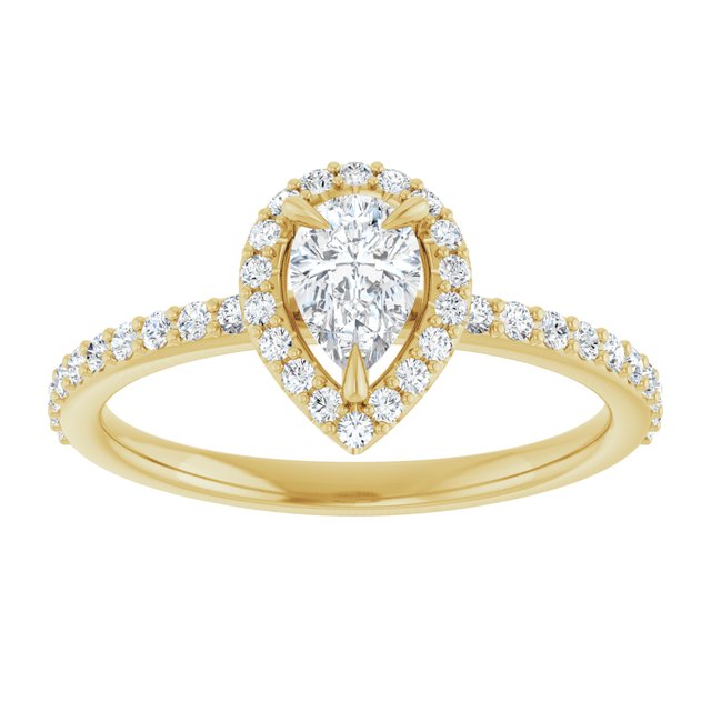 pear-14K Yellow gold