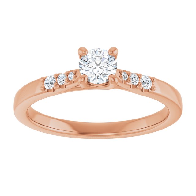 round-14K Rose gold