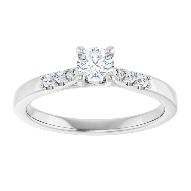 round-14K White gold