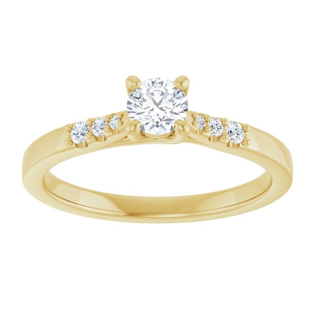 round-14K Yellow gold