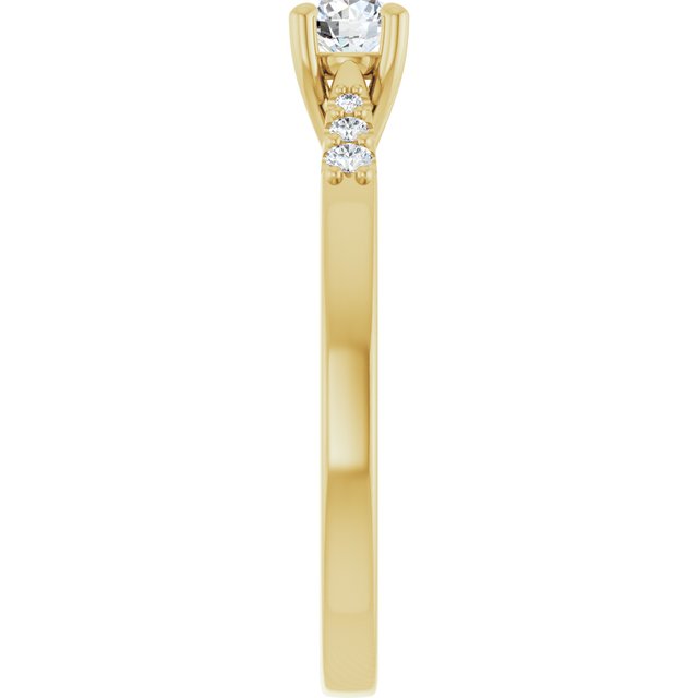 round-18K Yellow gold