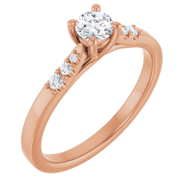 round-14K Rose gold