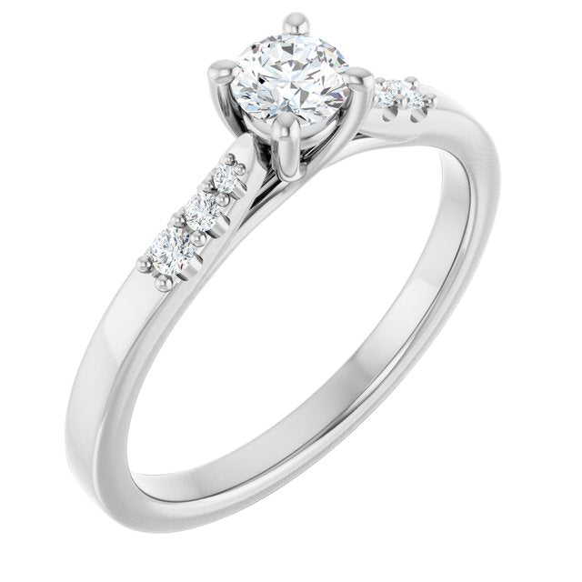 round-14K White gold