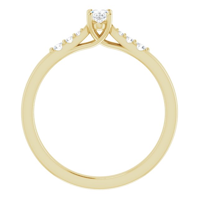 oval-14K Yellow gold