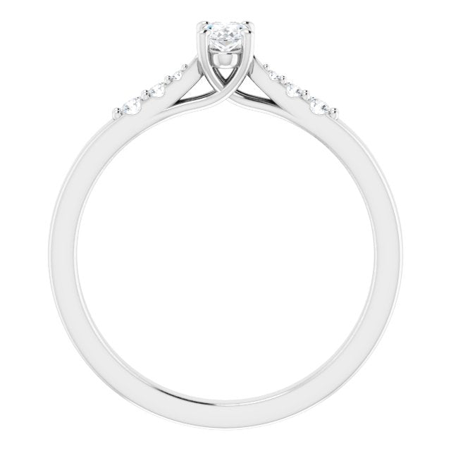 oval-18K White gold
