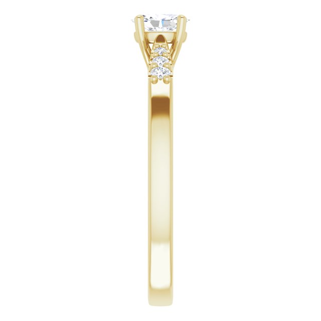 oval-10K Yellow gold