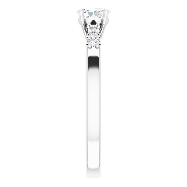 oval-14K White gold