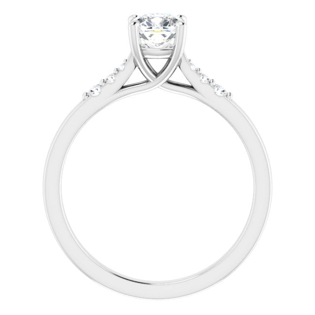 cushion-18K White gold