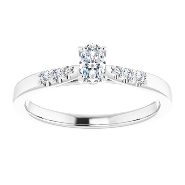 oval-14K White gold
