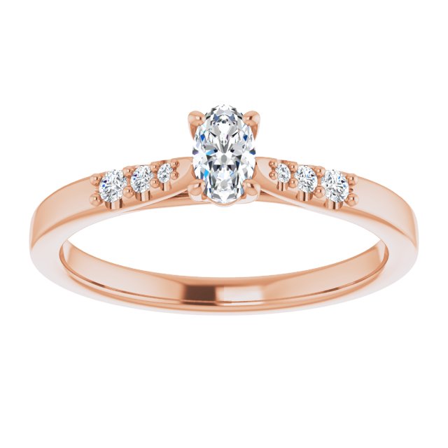 oval-10K Rose gold