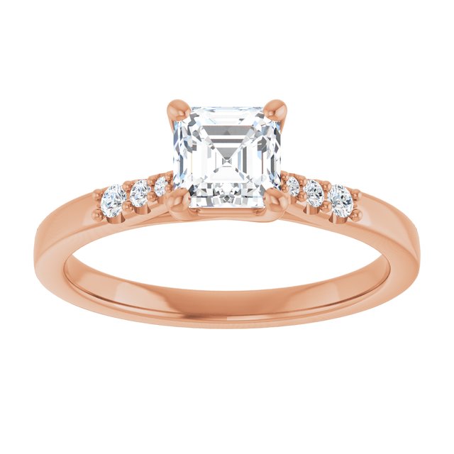 asscher-18K Rose gold