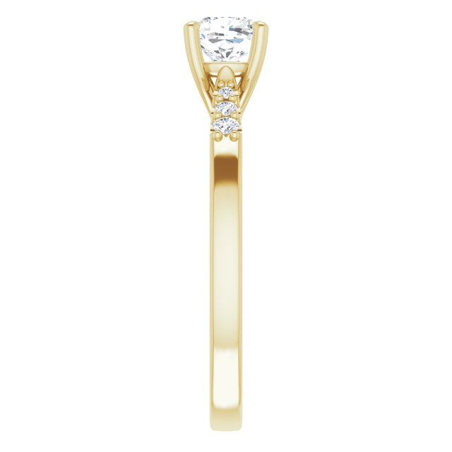 cushion-18K Yellow gold