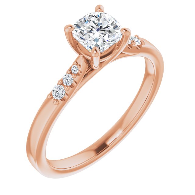 cushion-18K Rose gold
