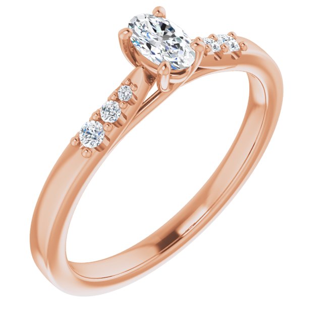 oval-18K Rose gold