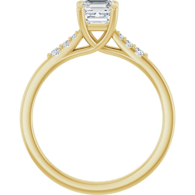 asscher-10K Yellow gold
