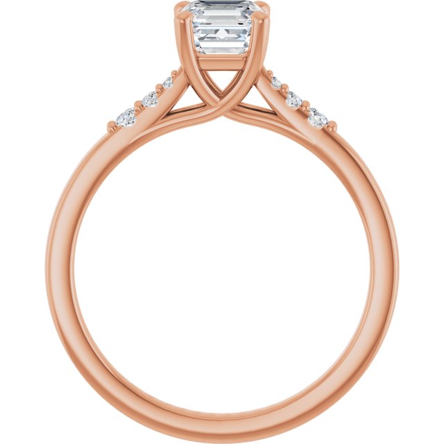 asscher-14K Rose gold