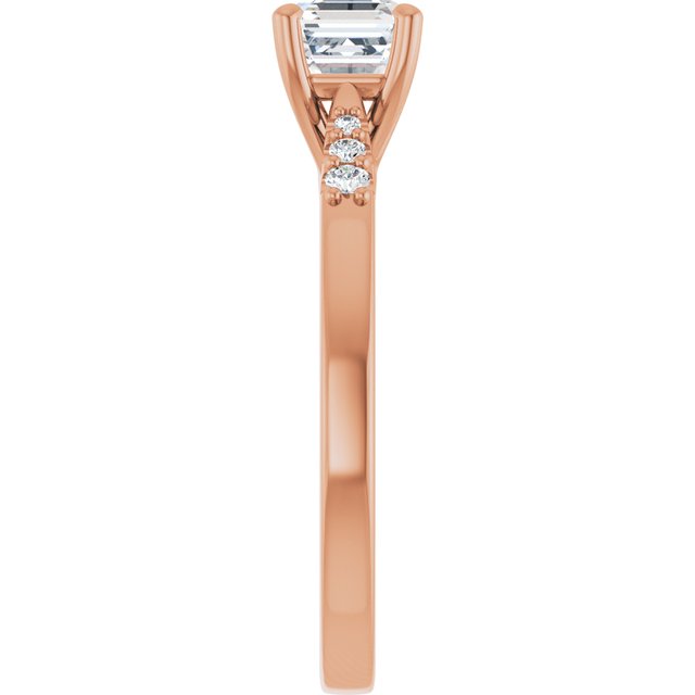 asscher-10K Rose gold