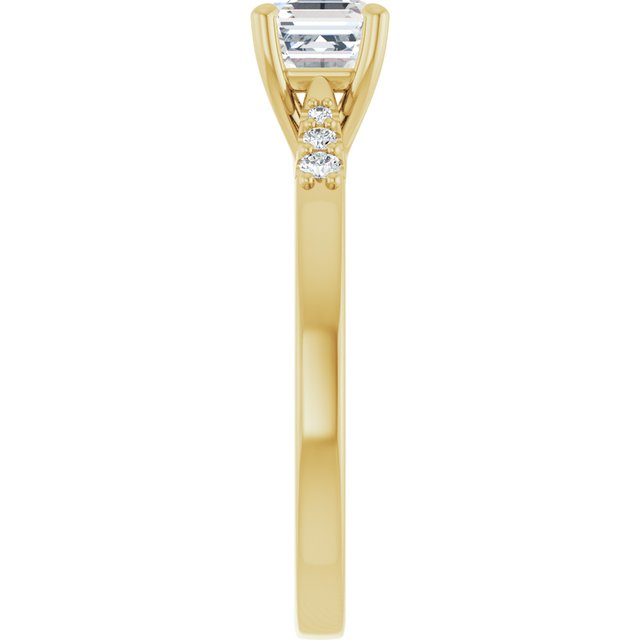 asscher-14K Yellow gold