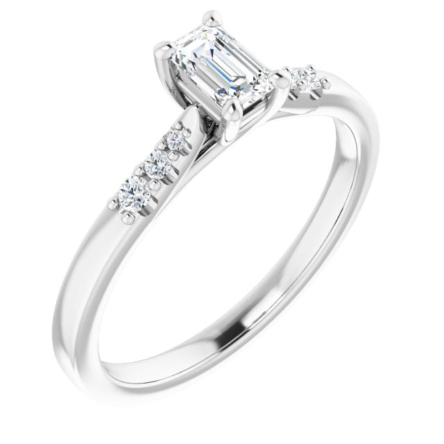 emerald-14K White gold