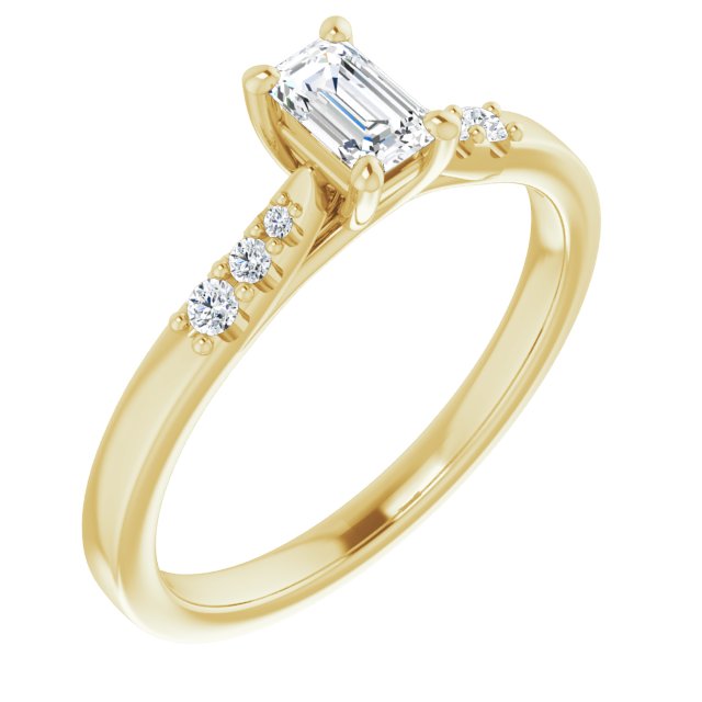 emerald-10K Yellow gold