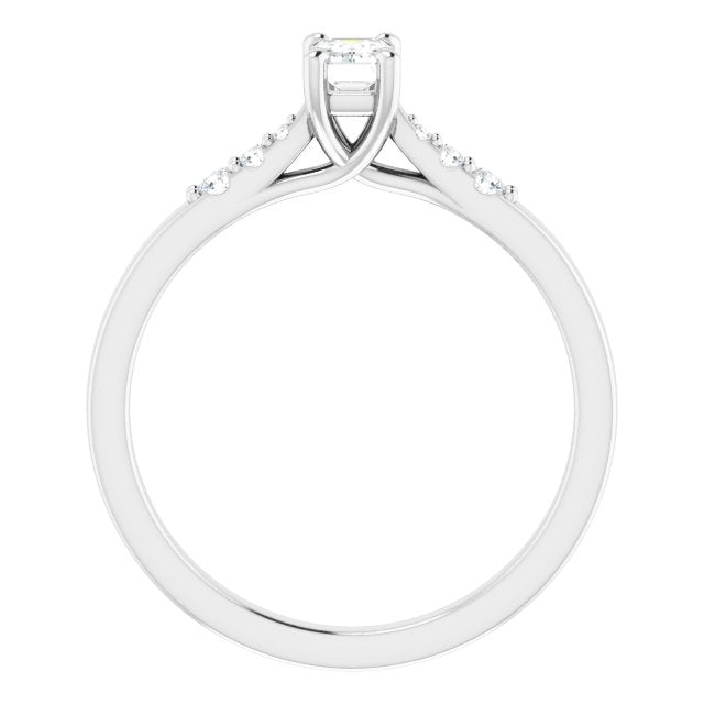 emerald-10K White gold