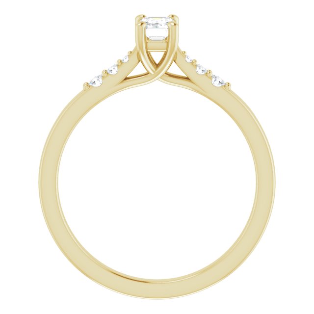 emerald-14K Yellow gold