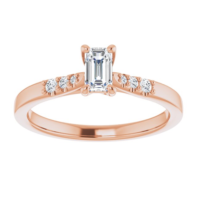 emerald-18K Rose gold