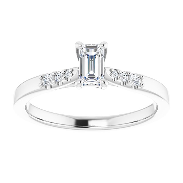 emerald-10K White gold