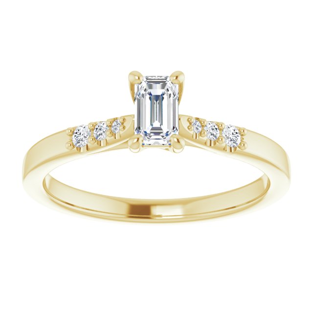 emerald-10K Yellow gold