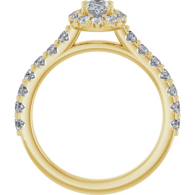 oval-10K Yellow gold