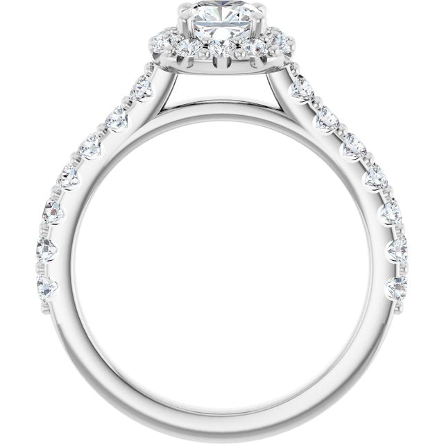 cushion-14K White gold