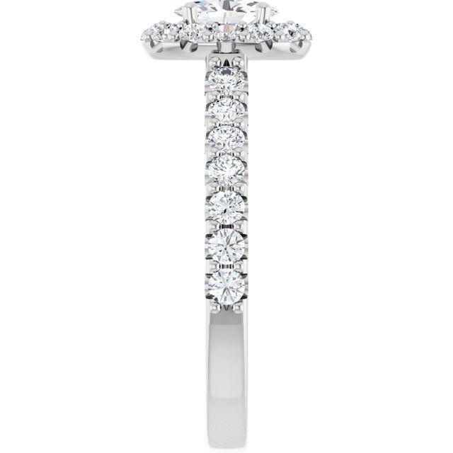 oval-18K White gold