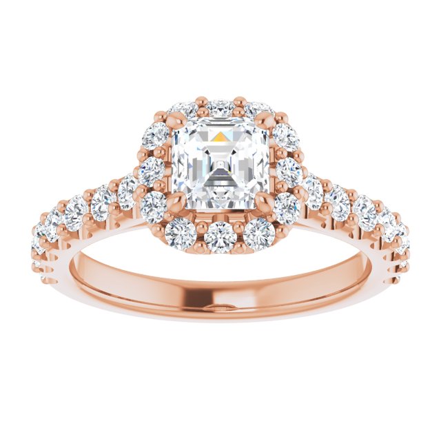 asscher-10K Rose gold