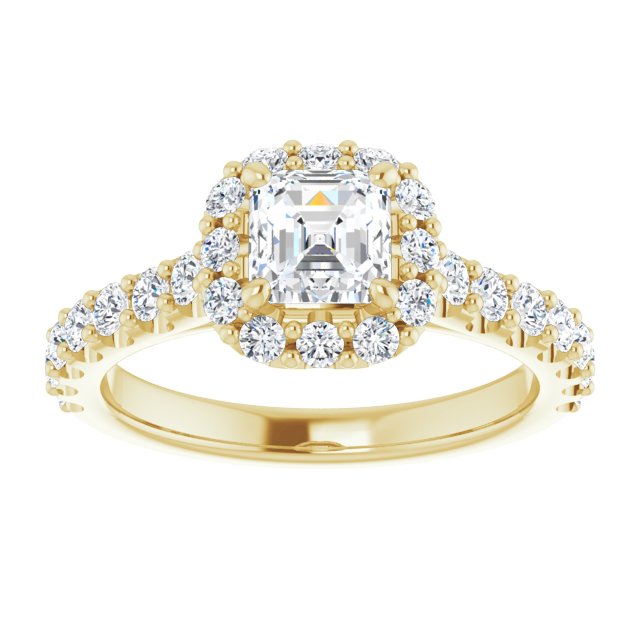 asscher-18K Yellow gold